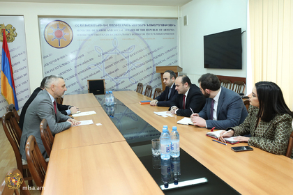 Ambassador Kalin Anastasov met with the Minister of Labor and Social Affairs of Armenia Narek Mkrtchyan